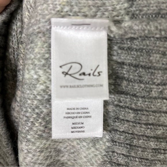 Rails Virgo Tie Dye Pullover Sweater Gray Size Medium Crewneck 825B-392-3075 - Picture 5 of 6